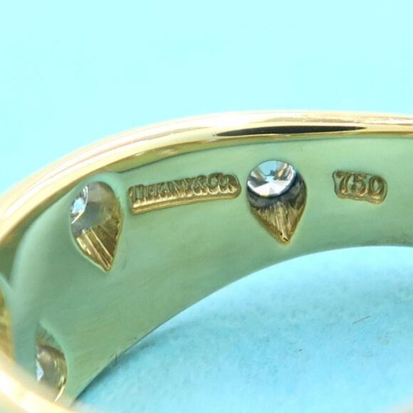 Tiffany & Co Diamond Dots Twist Ring #8.5 - Picture 7 of 8